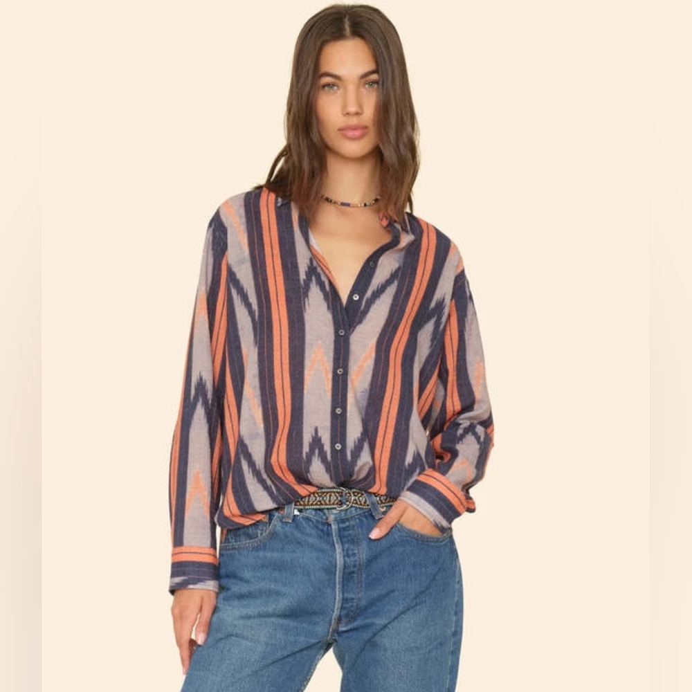 Xirena Beau Shirt In Flame Orange, Size S